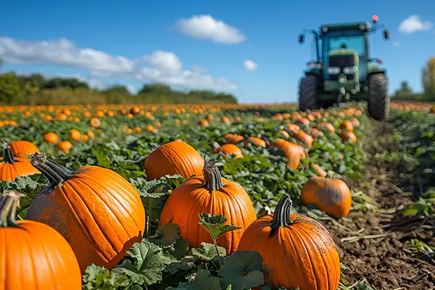 Field of pumpkins. Garden SnaPets pet treats are made from such all-natural ingredients.